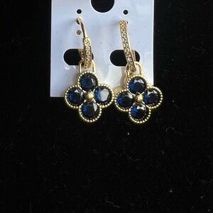 ⭐️-Gold and Blue Floral Earrings